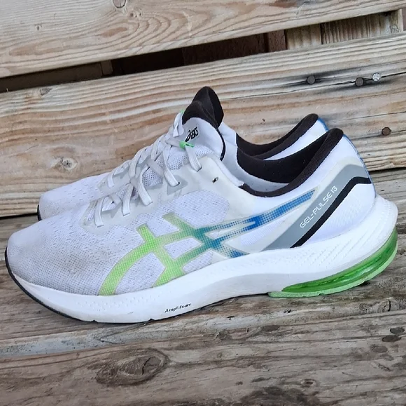 ASICS Gel-Pulse 13 White with Green and Blue Accents - Picture 3 of 10